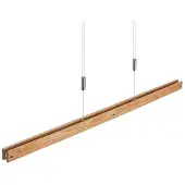 LINDBY Alimara LED Pendelleuchte L138 Wood - , Alimara, dimmbar, Holz, für Wohnzimmer, Holz, Modern