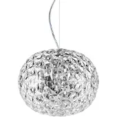 Kartell Planet Pendelleuchte Kristall - , Planet, Transparent, für Wohnzimmer, Kunststoff, Design