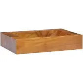 vidaXL Waschbecken Massivholz Teak 50x35x10 cm