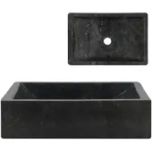 vidaXL Waschbecken 45x30x12 cm Marmor Hochglanz-Schwarz