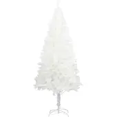 The Living Store Künstlicher Weihnachtsbaum Naturgetreue Nadeln Weiß 120 cm