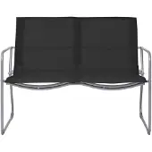 The Living Store 4-tlg. Garten-Lounge-Set Stoff und Stahl Schwarz