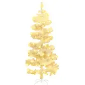 The Living Store Spiral-Weihnachtsbaum mit Beleuchtung und Ständer Weiß 150 cm