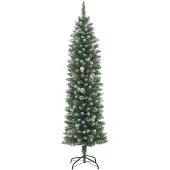 The Living Store Künstlicher Weihnachtsbaum mit Ständer Schlank 120 cm PVC