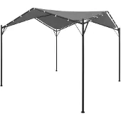 vidaXL Gartenpavillon Anthrazit 4x4 m