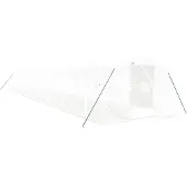 The Living Store Gewächshaus mit Stahlrahmen Weiß 54 m² 18x3x2 m