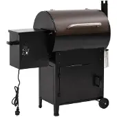 vidaXL Pelletgrill mit Schornstein Schwarz 104 cm Eisen