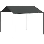 vidaXL Gartenpavillon Anthrazit 3x3 m Stahl und Stoff