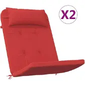 vidaXL Adirondack-Auflagen 2 Stk. Rot Oxford-Gewebe