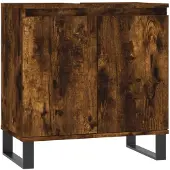 vidaXL Badschrank Räuchereiche 58x33x60 cm Holzwerkstoff