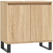 vidaXL Badschrank Sonoma-Eiche 58x33x60 cm Holzwerkstoff