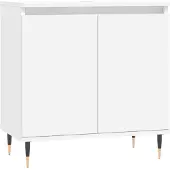 vidaXL Badezimmerschrank Weiß 58x33x60 cm Holzwerkstoff