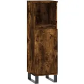 vidaXL Badschrank Räuchereiche 30x30x100 cm Holzwerkstoff