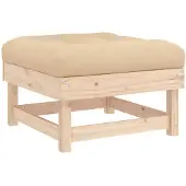 vidaXL Gartenhocker mit Kissen Massivholz Kiefer