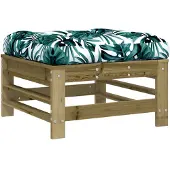 vidaXL Gartenhocker mit Kissen Kiefernholz Imprägniert