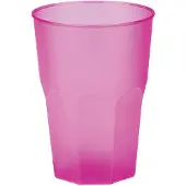 SANTEX Cocktailglas aus Plastik, Pink-gefrostet, 420ml, 6 Stück - Mehrweg Trinkbecher