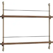 MOEBE - Magazine Shelving 65 Regal Smoked Oak/Warm Grey