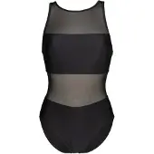 Arena - Women's Mesh Panels Swimsuit Vent Back - Badeanzug Gr 34 schwarz