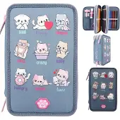 Topmodel - Triple Pencil Case LED - Cats Mood Barometer - (0412261)