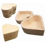 Playwood Holzbox Herzform, 10 cm
