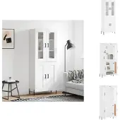 vidaXL Highboard Weiß 69,5x34x180 cm Holzwerkstoff
