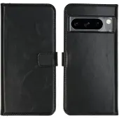 Selencia Google Pixel 8 Pro Hülle - Echtes Leder - - Klapphülle - Schwarz