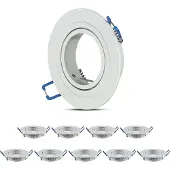 V-TAC v_tac Einbaustrahler GU10 75mm schwenkbar Weiß 10er-Set IP20 Aluminum