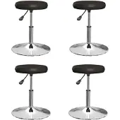 vidaXL Esszimmerstühle 4 Stk. Schwarz Kunstleder