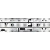 Raaco 109659, Werkzeughalter/Regal aus perforierter Hartfaserplatte, Galvanisiertes Stahl, Polyoxymethylen (POM), Metallisch, 1560 mm, 11 mm, 440 mm