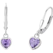 Prinzessin Lillifee Ohrschmuck für Mädchen, 925 Sterling Silber, Zirkonia (synth.) | Herz