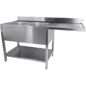 CombiSteel 700 Spültisch Mit Grundboden 2 Becken Links