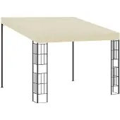 vidaXL Wand-Pavillon 3x3 m Creme Stoff