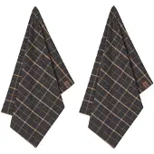 Humdakin Geschirrtuch Recycled Cotton Brown Plaid (2er Set)