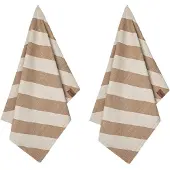 Humdakin Geschirrtuch Recycled Cotton Beige Candy (2er Set)
