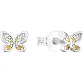 Prinzessin Lillifee Ohrschmuck für Mädchen, 925 Sterling Silber, Zirkonia (synth.) | Schmetterling