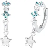 Prinzessin Lillifee Ohrringe für Mädchen, 925 Sterling Silber, (synth.) Zirkonia | Stern