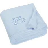 Playshoes fleece-Decke Bär 75 x 100 cm blau