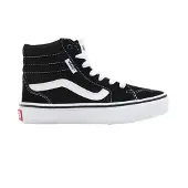 Vans Filmore Hi Suede Canvas Black White Kinder-Schuhgröße 31