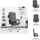vidaXL Bürostuhl mit Massagefunktion Dunkelgrau Stoff - Bürostühle