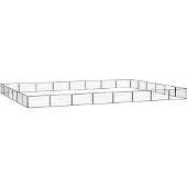 vidaXL 28-tlg. Hundelaufstall Schwarz 100x50cm Stahl Pulverbeschichtet