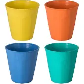Koziol Becher "NORA M", (Set, 4 tlg.), Made in Germany.Biozirkulärer Kunststoff, 300 ml, 4-teilig