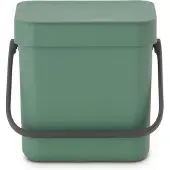 Brabantia Mülleimer Sort Go 3l tannengrün | 2 Stk