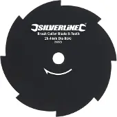 Silverline Motorsensenmesser mit acht Zähnen 254 mm / 10 Zoll Aufnahmebohrung: Ø 25,4 mm / 1 Zoll