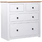 vidaXL Sideboard Weiß 80x40x83 cm Kiefernholz Panama