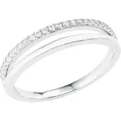 s.Oliver Ring für Damen, Sterling Silber 925, Zirkonia (synth.) s.Oliver Weiß