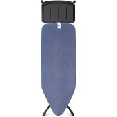 Brabantia Bügelbrett C, Ärmelbügelbrett, Baumwolle, Dampfbügeleisen, Schwarz, Blau, Einfarbig, Blau