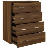 vidaXL Kommode mit 4 Schubladen 60x30,5x71 cm Braun Eichen-Optik