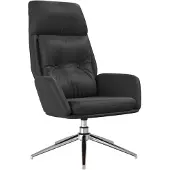 vidaXL Relaxsessel Schwarz Echtleder