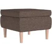 vidaXL Hocker mit Holzbeinen Taupe Stoff