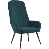 vidaXL Relaxsessel Blau Samt